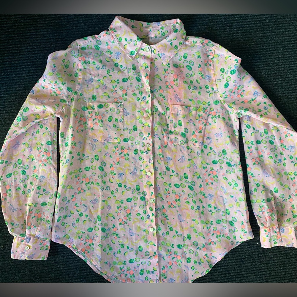 Lilly Pulitzer Multicolor Fruit and Floral Blouse NWT- Size XS